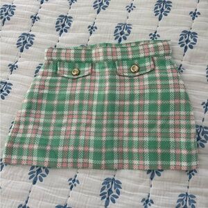 The Beaufort Bonnet Company Green and Pink Plaid Skirt